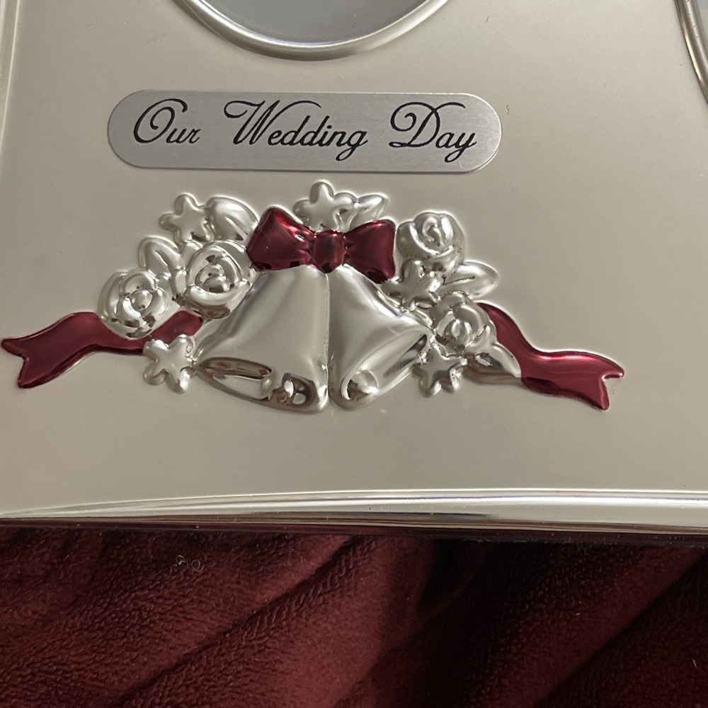 Juliana Two Tone Silver Plated Wedding Anniversary Photo Frame - 40th Ruby‎ Anni - Picture 3 of 8